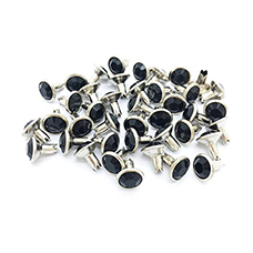 Synthetic Rivet Black 6mm (Pkt10)
