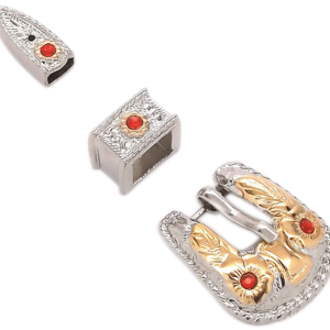 Buckle Set 10mm 3 Piece Nickel/Gilt