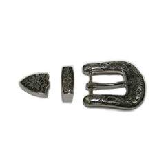 Buckle Set 25mm 3 Piece Nickel/Black