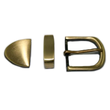 Buckle Set 38mm 3 Piece Antique Brass