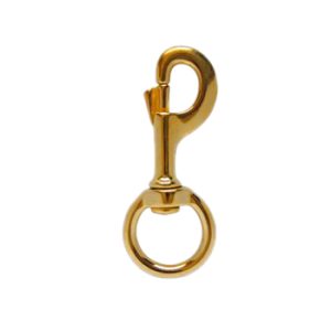 Snaphook 10mm x 60mm Round Eye Brass